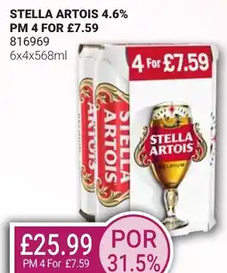 Bestway STELLA ARTOIS 4.6% offer