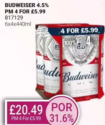 Bestway BUDWEISER 4.5% offer