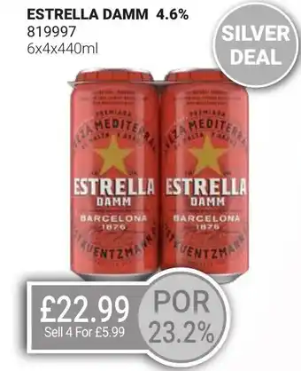 Bestway ESTRELLA DAMM 4.6% offer