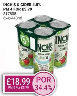 Bestway INCH'S & CIDER 4.5% offer