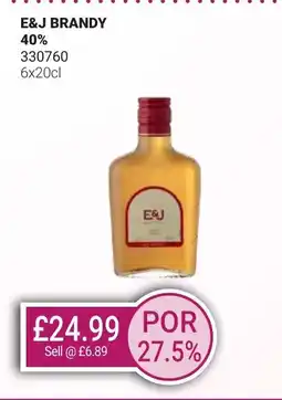 Bestway E&J BRANDY 40% offer