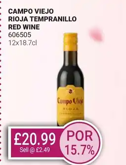 Bestway CAMPO VIEJO Rioja tempranillo red wine offer