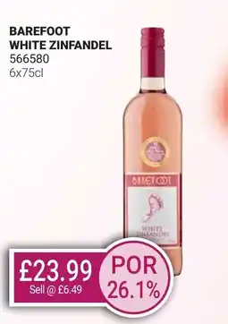 Bestway BAREFOOT White zinfandel offer