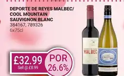 Bestway Deporte de reyes malbec/ cool mountain sauvignon blanc offer