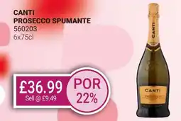 Bestway CANTI Prosecco spumante offer