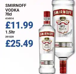 Bestway SMIRNOFF Vodka offer