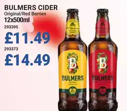 Bestway BULMERS CIDER Original/Red Berries offer