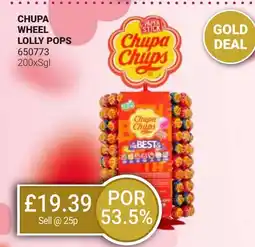 Bestway CHUPA Wheel lolly pops offer