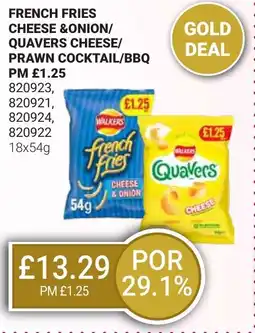 Bestway French fries cheese &onion/ quavers cheese/ prawn cocktail/bbq offer