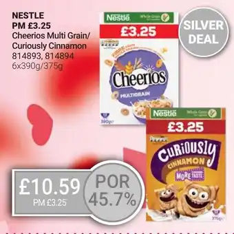 Bestway NESTLE Cheerios Multi Grain/ Curiously Cinnamon offer