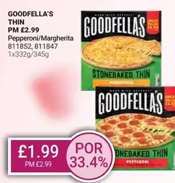 Bestway GOODFELLA'S Thin Pepperoni/Margherita offer