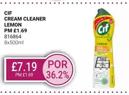 Bestway CIF Cream cleaner lemon offer