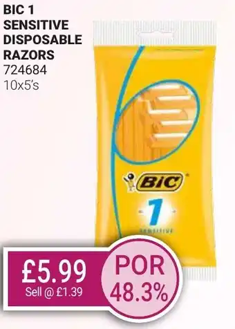 Bestway BIC 1 Sensitive disposable razors offer