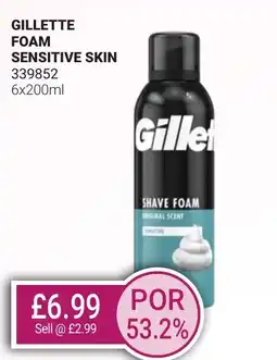 Bestway GILLETTE Foam sensitive skin offer