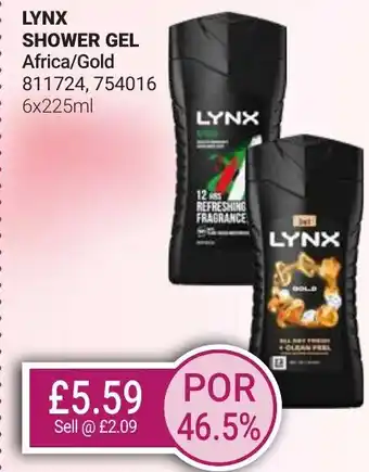 Bestway LYNX SHOWER GEL Africa/Gold offer