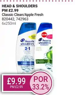 Bestway HEAD & SHOULDERS Classic Clean/Apple Fresh offer