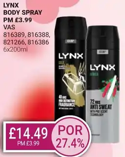 Bestway LYNX Body spray offer