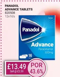 Bestway PANADOL Advance tablets offer