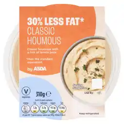 Asda ASDA 30% Less Fat Classic Houmous offer