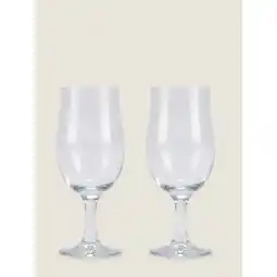 Asda George Home Stem Beer Glass - Set of 2 offer