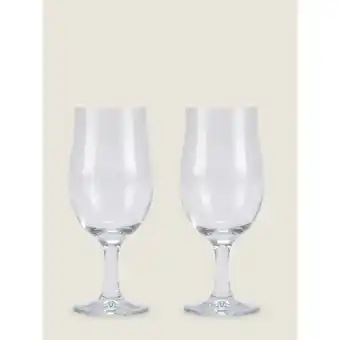 Asda George Home Stem Beer Glass - Set of 2 offer