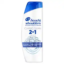 Asda Head & Shoulders Classic Clean 2in1 Anti Dandruff Shampoo 250ml. Refreshing Clean Scent offer