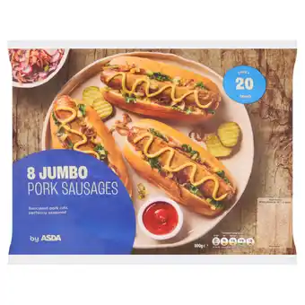 Asda ASDA 8 Jumbo Pork Sausages 800g offer