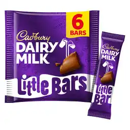 Iceland Cadbury Dairy Milk Little Bars Chocolate Bars 6 Pack Multipack, 108g offer