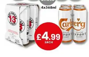 Hop House 13 Lager , Carlsberg