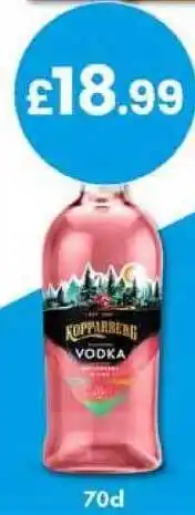 Bargain Booze Kopparberg Vodka offer