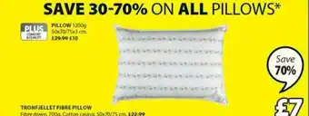 JYSK Pillow Tronfjellet Fibre Pillow offer