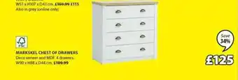 JYSK Marskel Chest Of Drawers offer