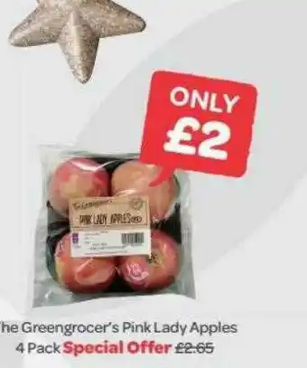 Spar The Greegrocer's Pink Lady Apples 4 Pack offer