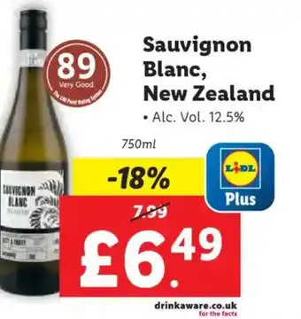 Lidl Sauvignon Blanc, New Zealand offer