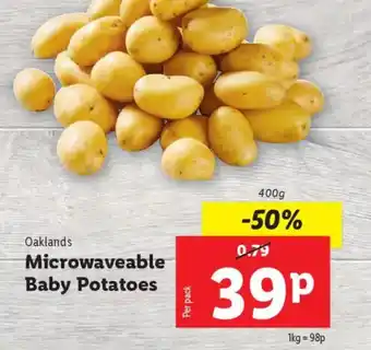 Lidl Oaklands Microwaveable Baby Potatoes offer