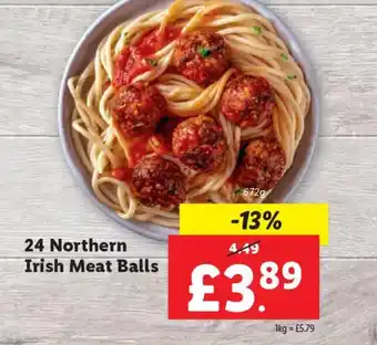 Lidl 24 Northern Irish Meat Balls offer