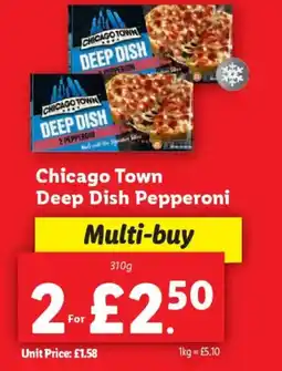 Lidl Chicago Town Deep Dish Pepperoni offer