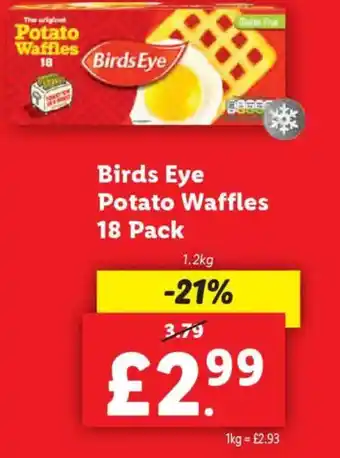 Lidl Birds Eye Potato Waffles 18 Pack offer