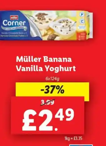 Lidl Müller Banana Vanilla Yoghurt offer