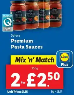 Lidl Deluxe Premium Pasta Sauces offer