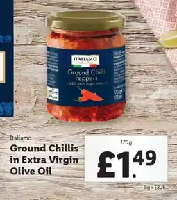 Lidl Italiamo Ground Chillis in Extra Virgin Olive Oil offer