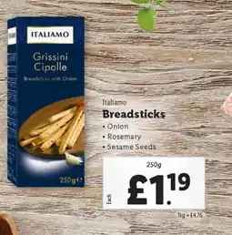 Lidl Italiamo Breadsticks offer