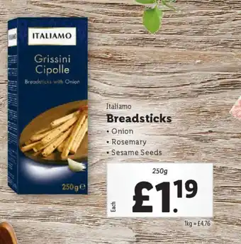 Lidl Italiamo Breadsticks offer