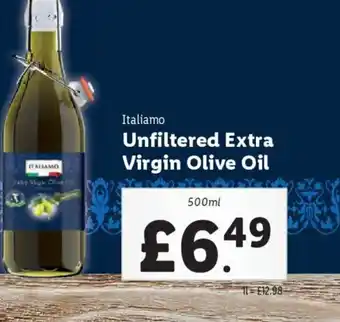 Lidl ITALIAMO Unfiltered Extra Virgin Olive Oil offer