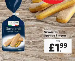 Lidl ITALIAMO Savoiardi Sponge Fingers offer