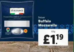 Lidl ITALIAMO Deluxe Buffalo Mozzarella offer