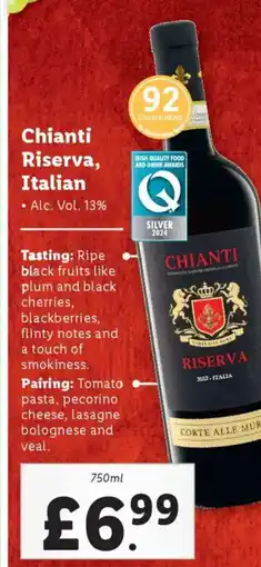 Lidl Chianti Riserva, Italian offer