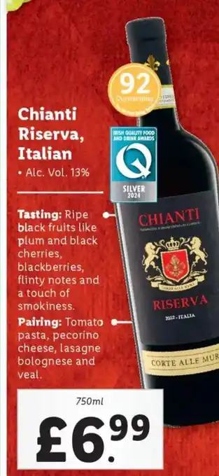 Lidl Chianti Riserva, Italian offer