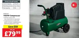 Lidl PARKSIDE 1100W Compressor offer