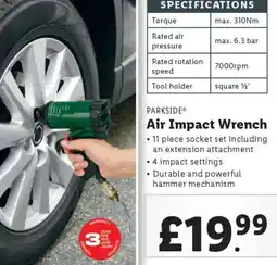 Lidl PARKSIDE Air Impact Wrench offer